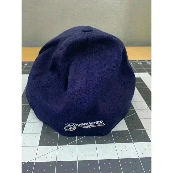 Milwaukee Brewers Hat Mens M/L MLB New Era Diamond Era Classic 39THIRTY Flex - Picture 4 of 6